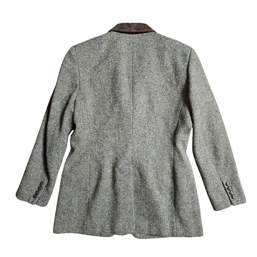 Lauren Ralph Lauren Lambswool Tweed Jacket Velvet Collar 10 Old Money - Picture 2 of 7